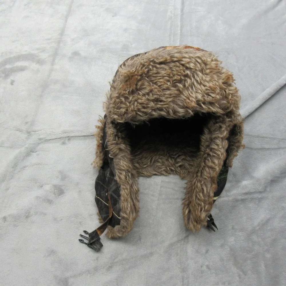 Real Tree‎ Trapper Hat Camouflage Thinsulate Insulation Fur Trim Warm Winter
